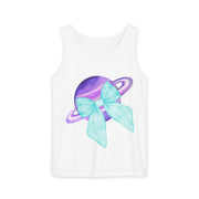 Purple Saturn Wrapped In Bow Unisex Tank Top