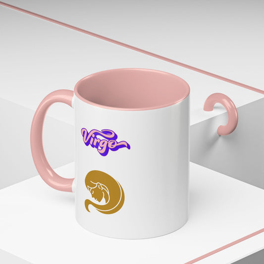 'Virgo' Zodiac Accent Coffee Mug