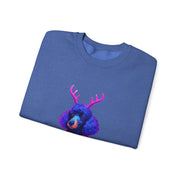 Neon Poodle with Antlers Sweatshirt | Colorful Holiday Sweater Illustration