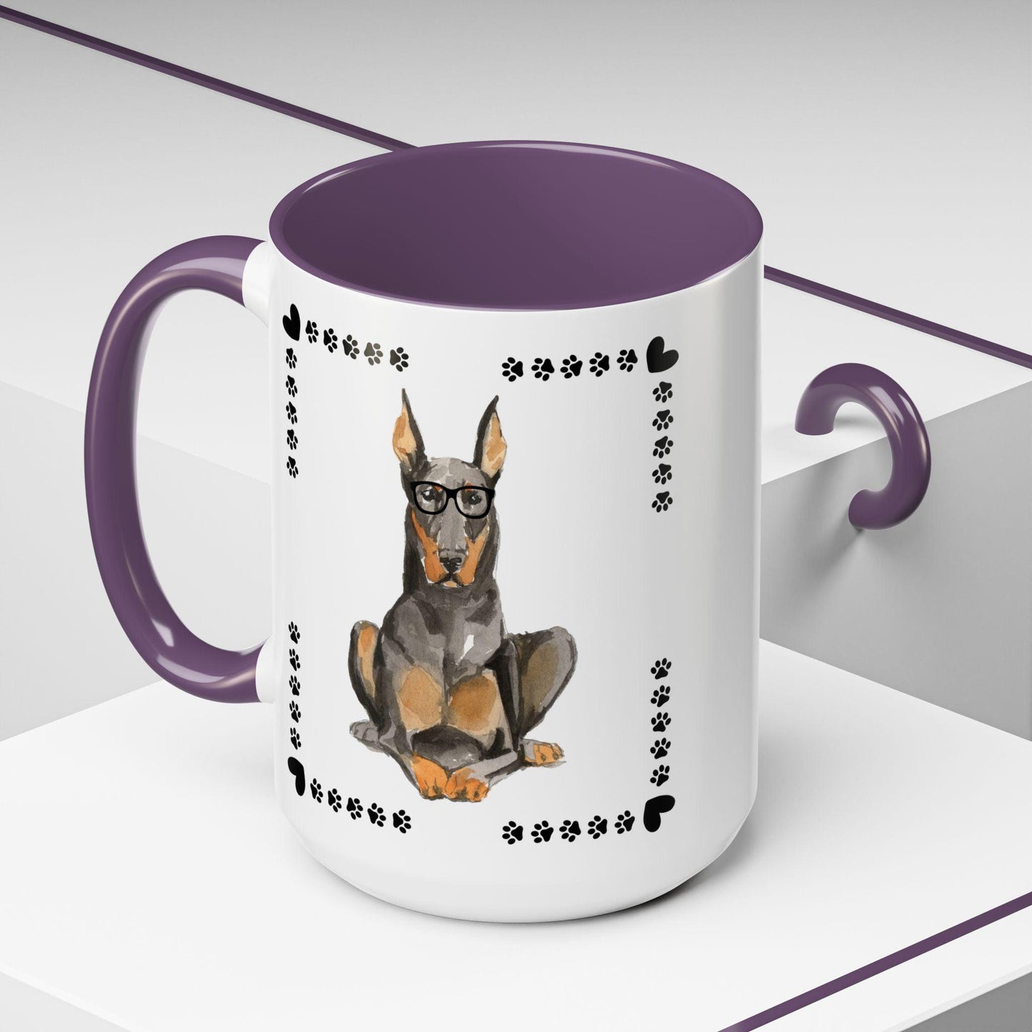 Geeky Good Doberman Accent Coffee Mug