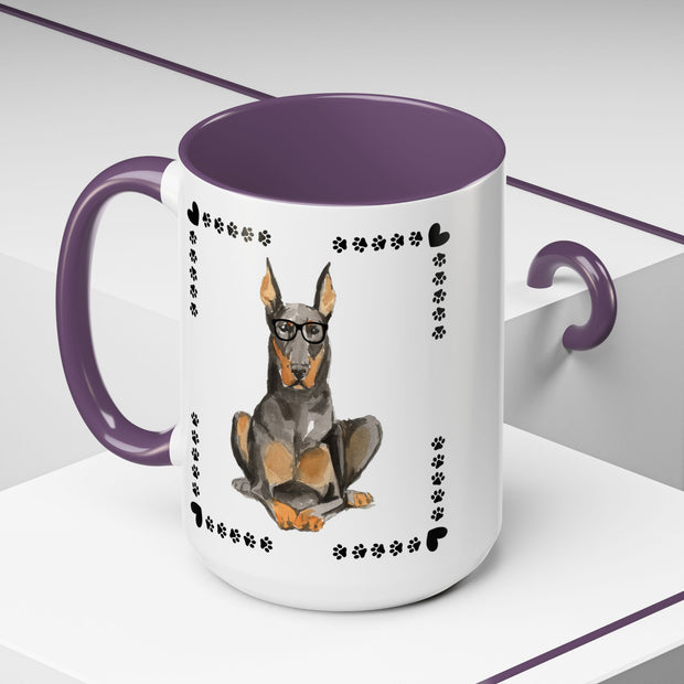 Geeky Good Doberman Accent Coffee Mug