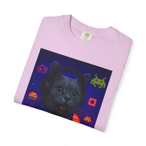 Game On Dark Gray Cat T-shirt
