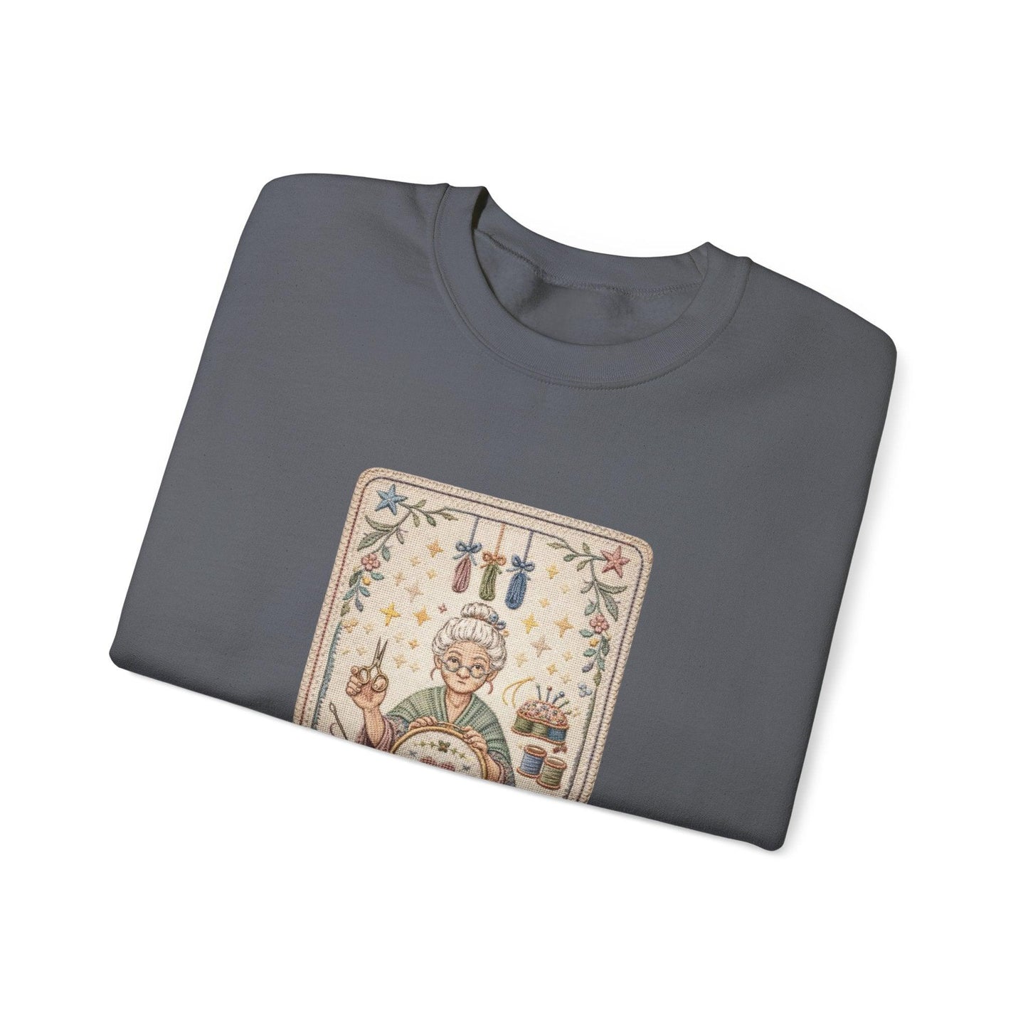 Vintage Embroiderer Illustration Sweatshirt | The Stitcher Crewneck