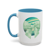 Green Planet Wrapped In A Bow Accent Coffee Mug