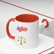 'Libra' Zodiac Accent Coffee Mug