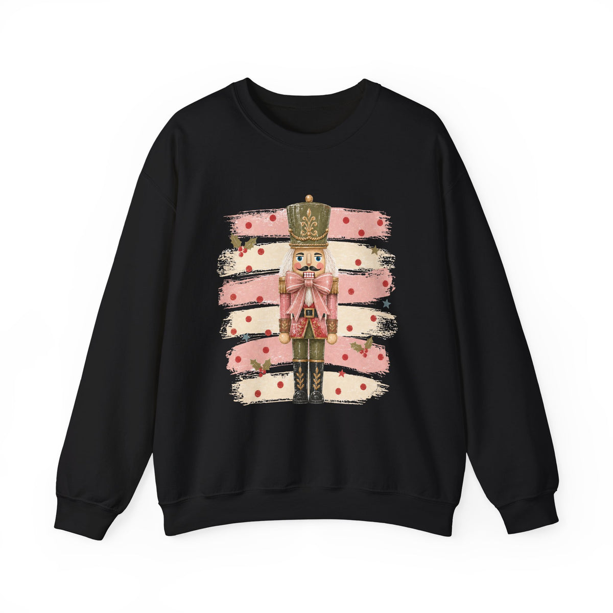 Coquette Nutcracker Sweatshirt, Pink Bow Christmas Crewneck, Nutcracker Christmas Shirt, Girly Holiday Sweatshirt, Vintage Christmas Gift