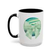 Green Planet Wrapped In A Bow Accent Coffee Mug