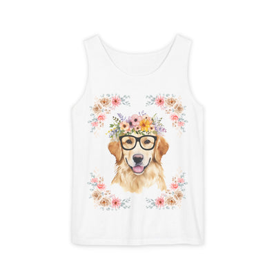 Geeky Goddess Golden Retriever Unisex Tank Top