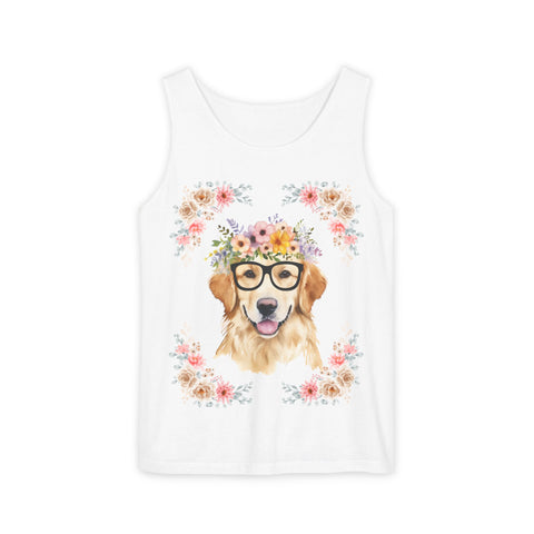 Geeky Goddess Golden Retriever Unisex Tank Top