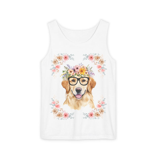 Geeky Goddess Golden Retriever Unisex Tank Top
