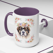 Geeky Goddess Saint Bernard Accent Coffee Mug