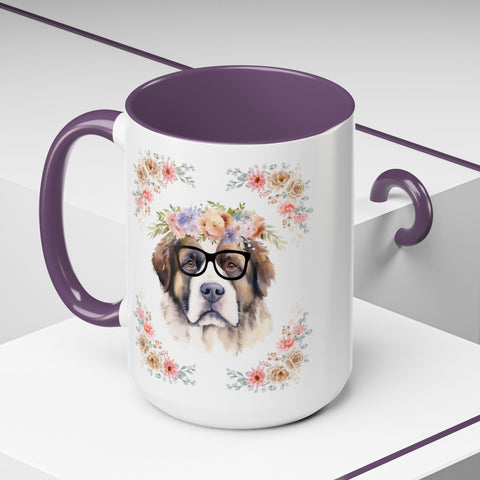 Geeky Goddess Saint Bernard Accent Coffee Mug
