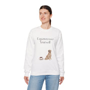 'Espawresso Yourself' Golden Retriever Unisex Crewneck Sweatshirt