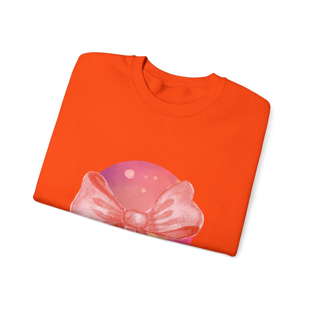 Pink/Yellow Planet Wrapped In A Bow Unisex Crewneck Sweatshirt