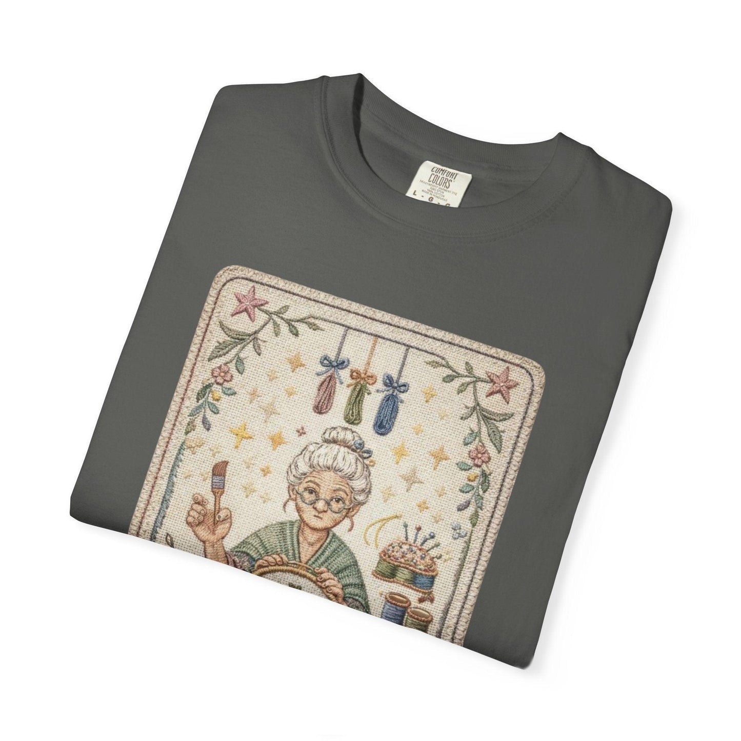 The Crafter Illustration T-Shirt | Vintage Crafting Design, Sewing Embroidery