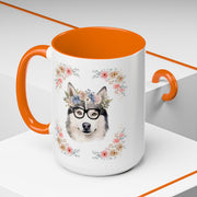 Geeky Goddess Siberian Husky Accent Coffee Mug