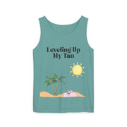 'Leveling Up My Tan' Unisex Tank Top