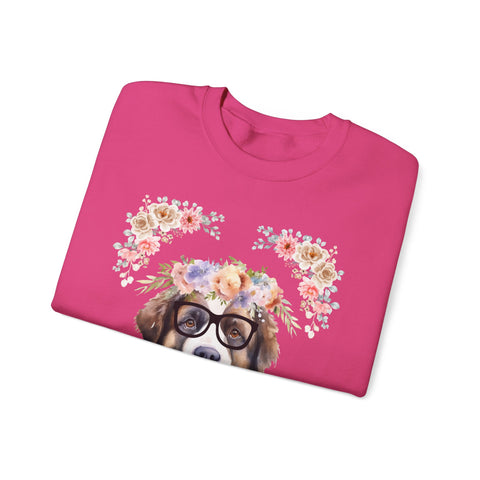 Geeky Goddess Saint Bernard Unisex Crewneck Sweatshirt