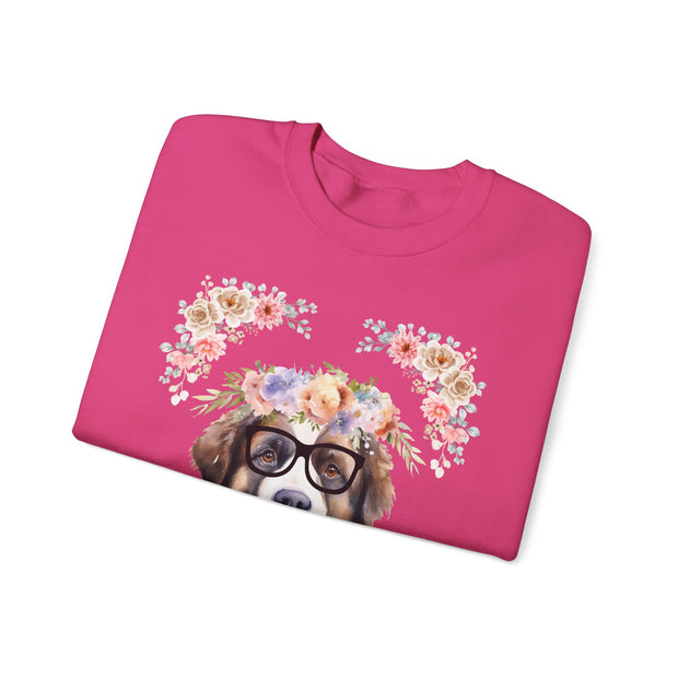 Geeky Goddess Saint Bernard Unisex Crewneck Sweatshirt