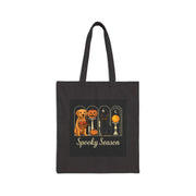 Spooky Season Golden Retriever Cotton Canvas Tote Bag