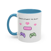 'Press Start To Slay' Accent Coffee Mug