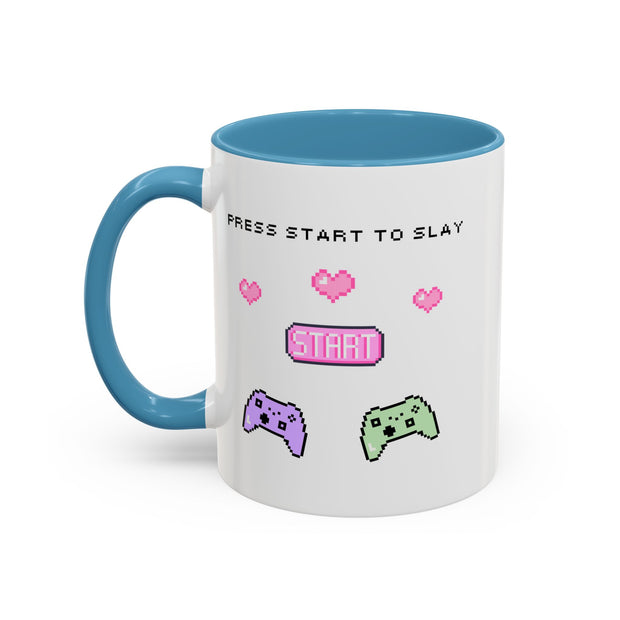 'Press Start To Slay' Accent Coffee Mug