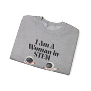 "I Am A Woman in STEM" Astronaut Unisex Crewneck Sweatshirt