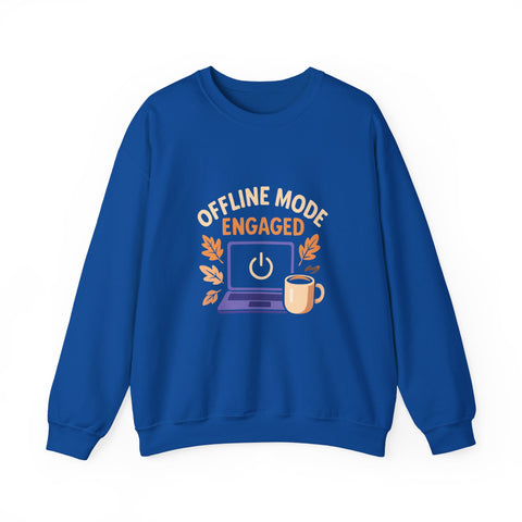 Cozy Offline Mode Sweatshirt, Relaxed Lounge Wear, Fall Fashion, Gift for Remote Workers, Engagement Celebration