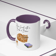 'Feline Good With A Book & Brew' Accent Coffee Mug