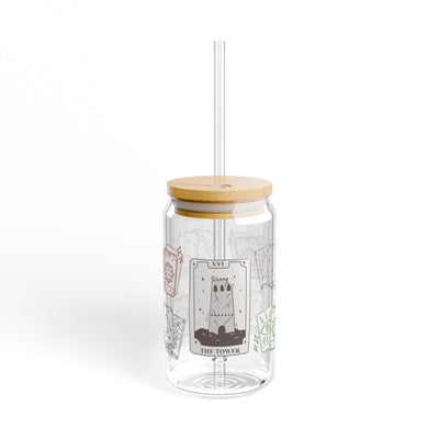 'The Tower' Tarot Card Sipper Glass