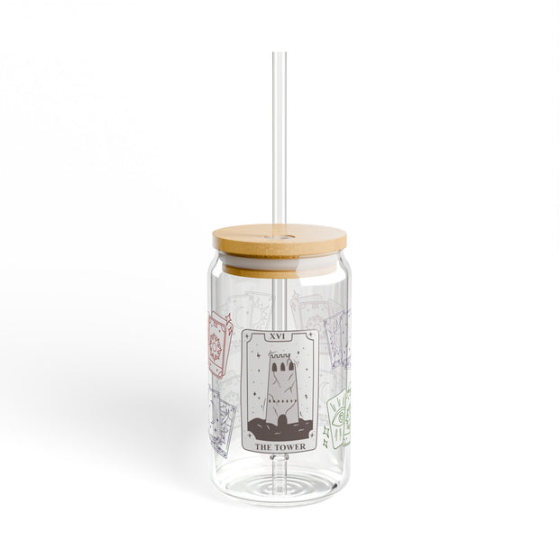 'The Tower' Tarot Card Sipper Glass