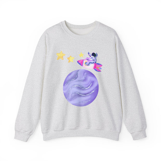 Astronaut Taking Off In Space Unisex Crewneck Sweatshirt