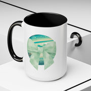 Green Planet Wrapped In A Bow Accent Coffee Mug