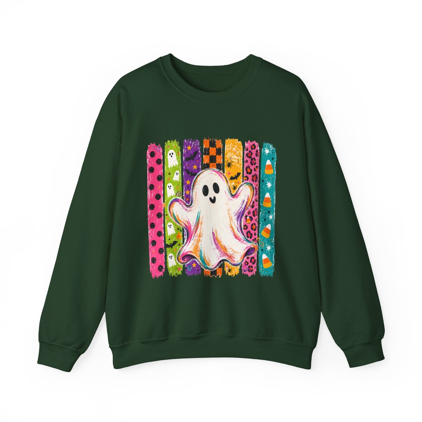 Rainbow Ghost Halloween Sweatshirt | Cute Ghost Graphic Crewneck