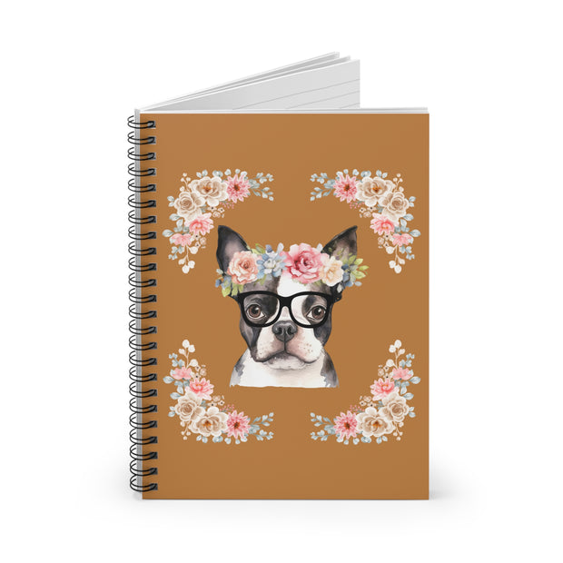 Geeky Goddess French Bulldog Spiral Notebook