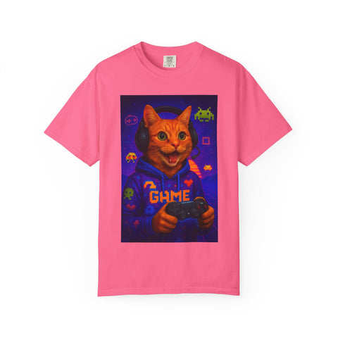 Game On Orange Cat Unisex T-Shirt