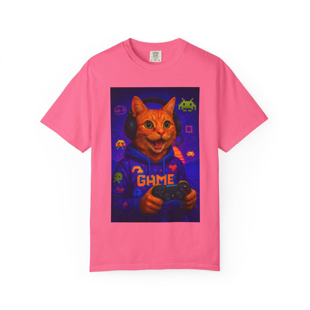 Game On Orange Cat Unisex T-Shirt
