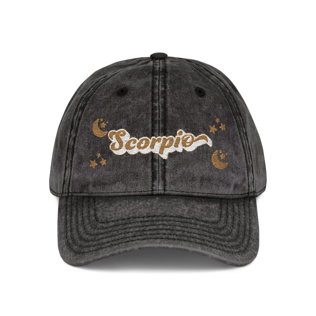 'Scorpio' Vintage Embroidered Cap