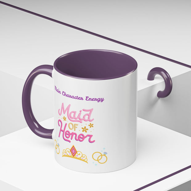 'Main Character Energy: Maid of Honor' Accent Coffee Mug