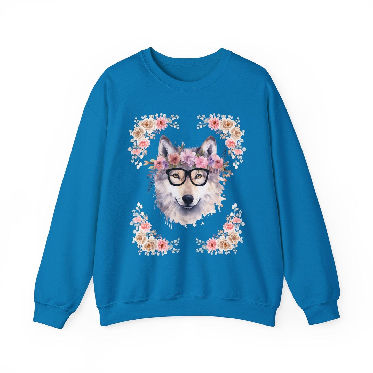 Geeky Goddess Wolf Unisex Crewneck Sweatshirt