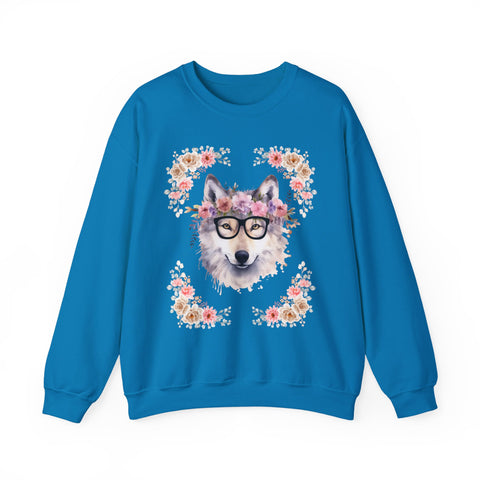 Geeky Goddess Wolf Unisex Crewneck Sweatshirt