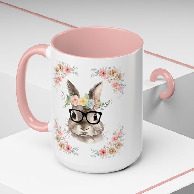 Geeky Goddess Bunny Accent Coffee Mug