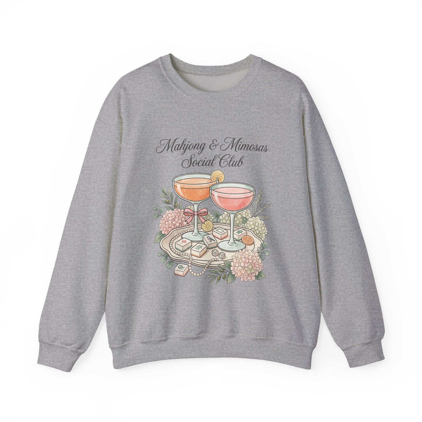Mahjong & Mimosas Sweatshirt, Mahjong Club Crewneck, Brunch Girl Pullover