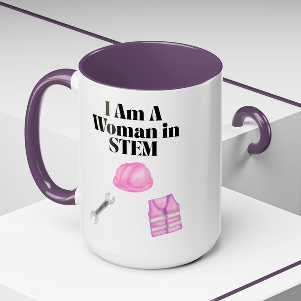 'I Am A Woman In STEM' Engineer Accent Coffee Mug