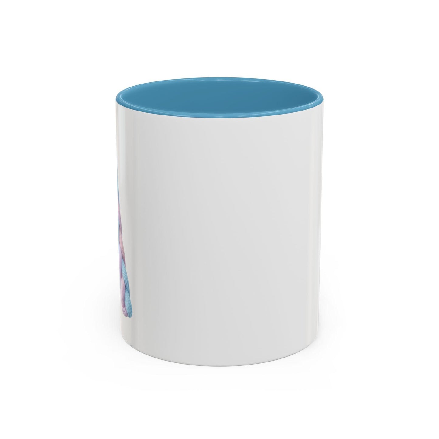 Minimalist Embroidery Typography Accent Coffee Mug | Pastel Thread Design