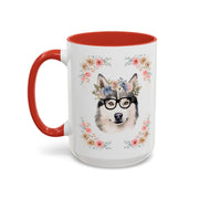 Geeky Goddess Siberian Husky Accent Coffee Mug