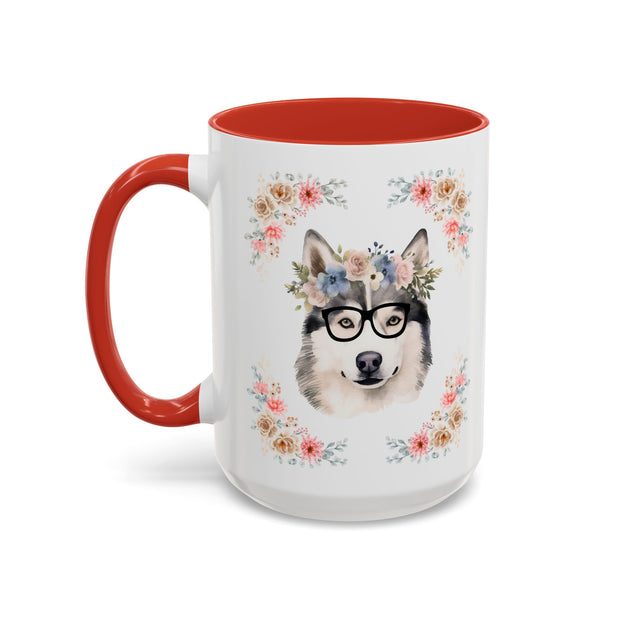 Geeky Goddess Siberian Husky Accent Coffee Mug