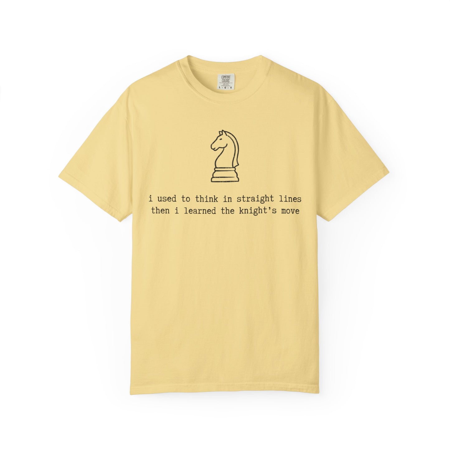 Knight's Move Chess Knight Illustration T-Shirt, Minimalist Chess Quote Tee, Funny Chess Player Shirt, Strategy Game Gift, Chess Lover Tee