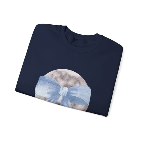 Moon Wrapped In A Bow Unisex Crewneck Sweatshirt
