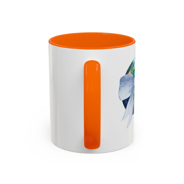 Earth Wrapped In A Bow Accent Coffee Mug